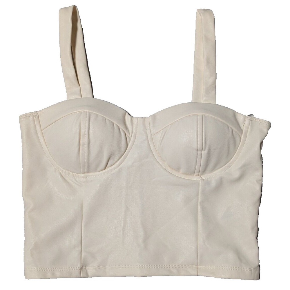 SHINESTAR Women Medium Beige Bustier Crop Top NEW